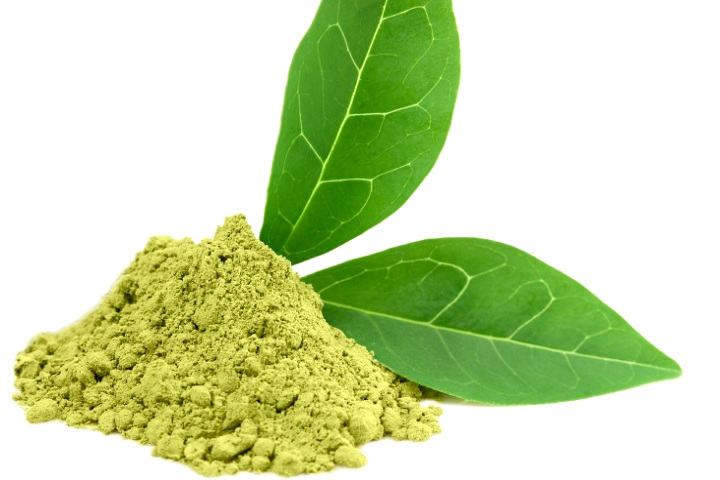 Green powder matcha tea