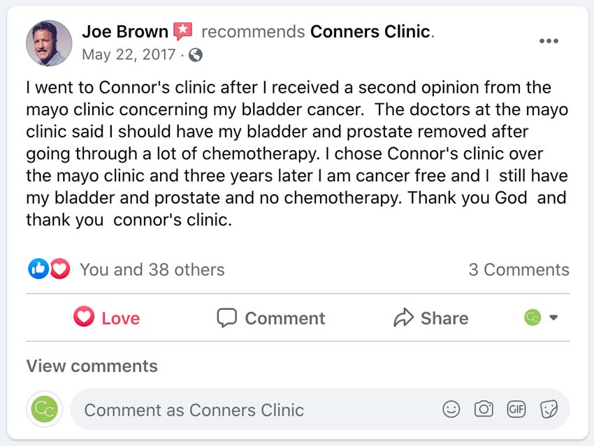 Conners Clinic Testimonials Review Patient Alternative Cancer Treatment